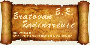 Bratovan Radinarević vizit kartica